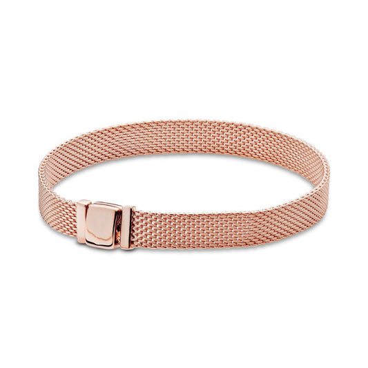Rectangular Chain Link Mesh Chain Bracelet