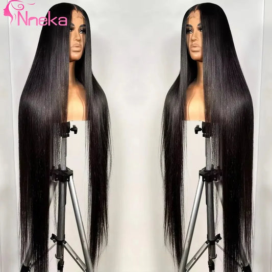 40 Inch Bone Straight Human Hair Wigs 13x4 13X6 HD Lace Front Wigs Human Hair 100% Brazilian Hair For Black Women 220 Density