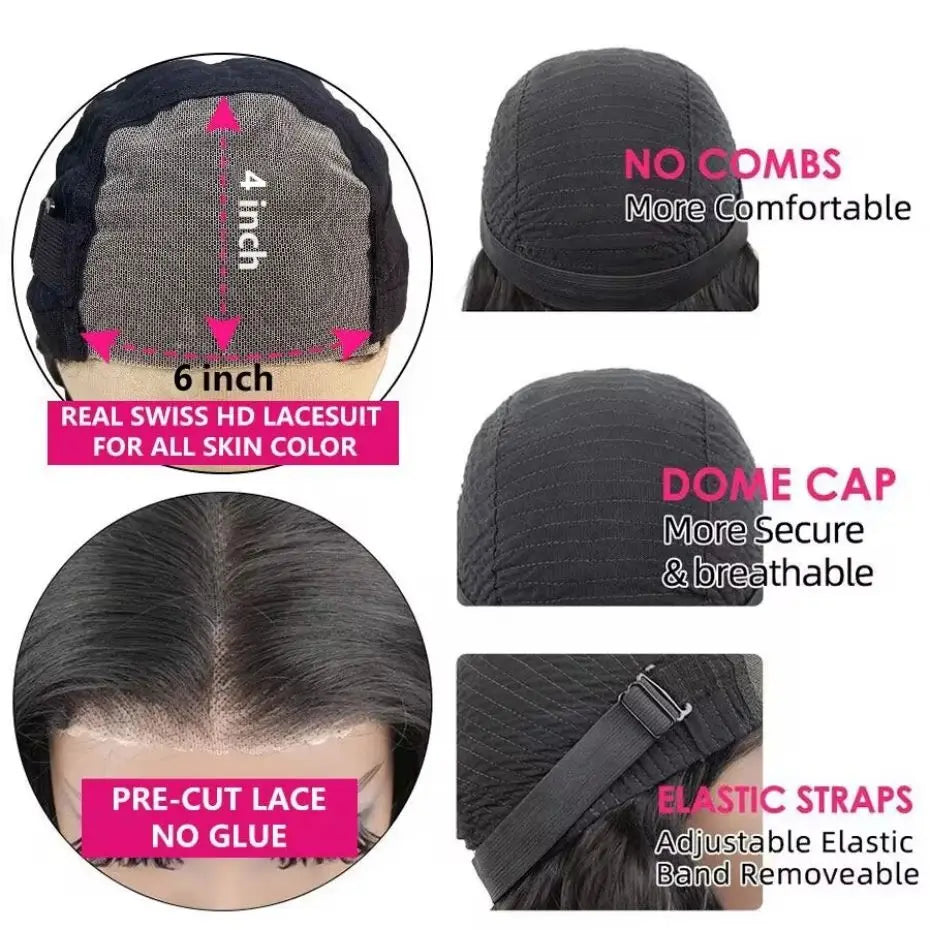 Glueless Deep Wave Human Hair Wigs